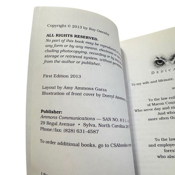 The Owl Knows: An Appalachian Trail Mystery by Roy Owenby Signed 1st Edition PB - Picture 8 of 8